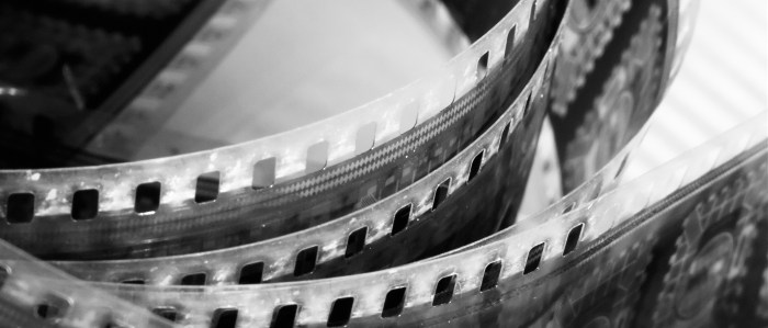 portion of movie film reel