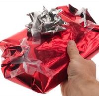poorly wrapped gift