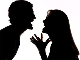 male & female arguing