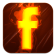 flaming facebook icon